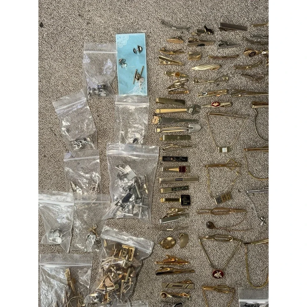 Vintage Cufflinks Tie Tacks Tie Bars Huge Lot 500+pcs Swank Sara Cov Anson Hicko